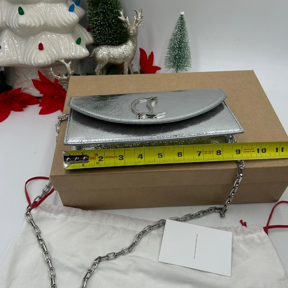 Women’s Christian Louboutin LOUBI 54 clutch bag/shoulder bag with chain Italy - Picture 4 of 16